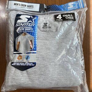 Starter Men's Performance Crew Shirts Gray Size Small